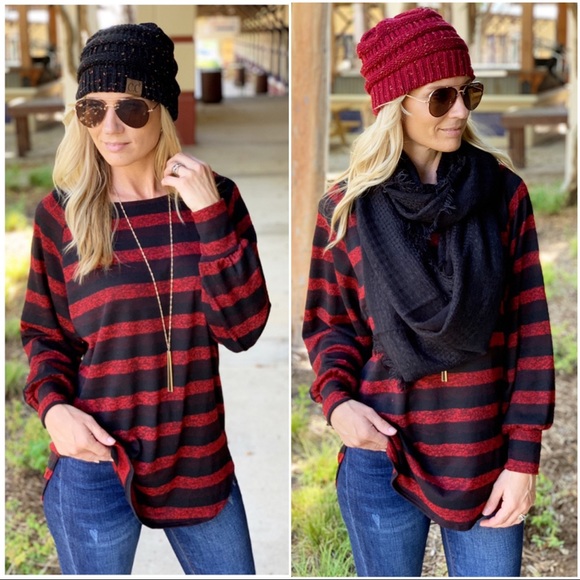 LAST ONE✨Better Get Going Tunic-Red/Black - Picture 3 of 4